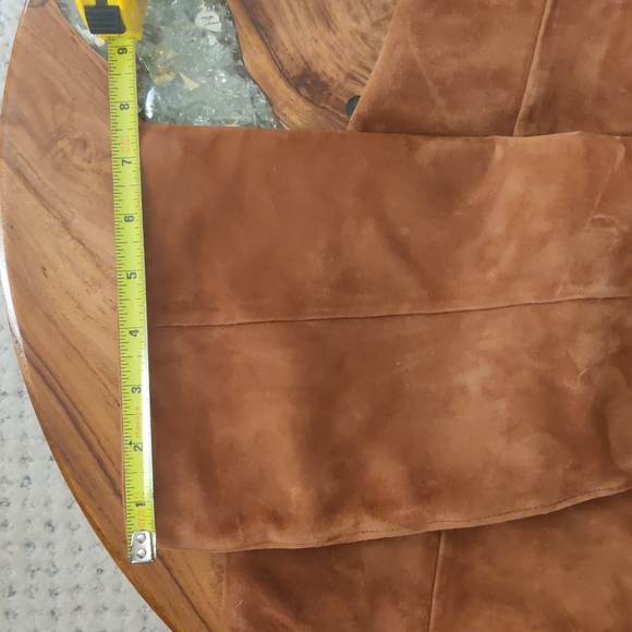 NWT square toe pecan Suede Sam Edelman high heels boots 8.5 - Picture 5 of 8